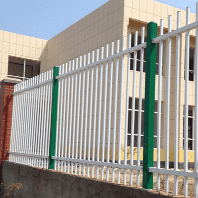 Galvanized garden spiked fence wrought iron picket fence