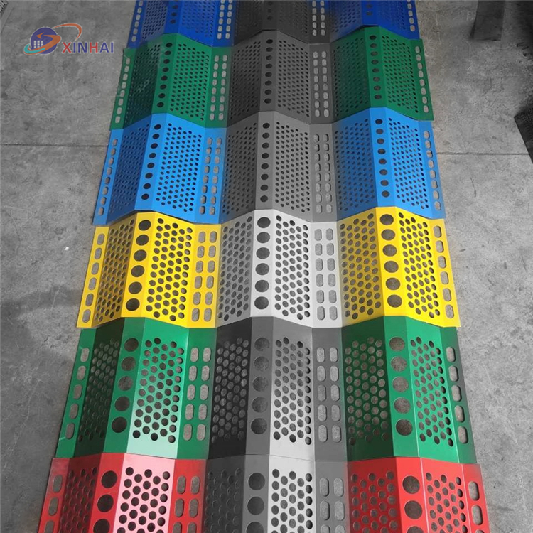 Single Peak Windbreak Net Fencing/Dust Suppression Wall/Perforated Wind Fence made from galvanized Steel Panel